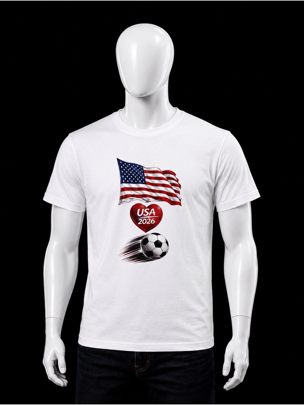 USA 2026 Soccer Graphic Tee - White